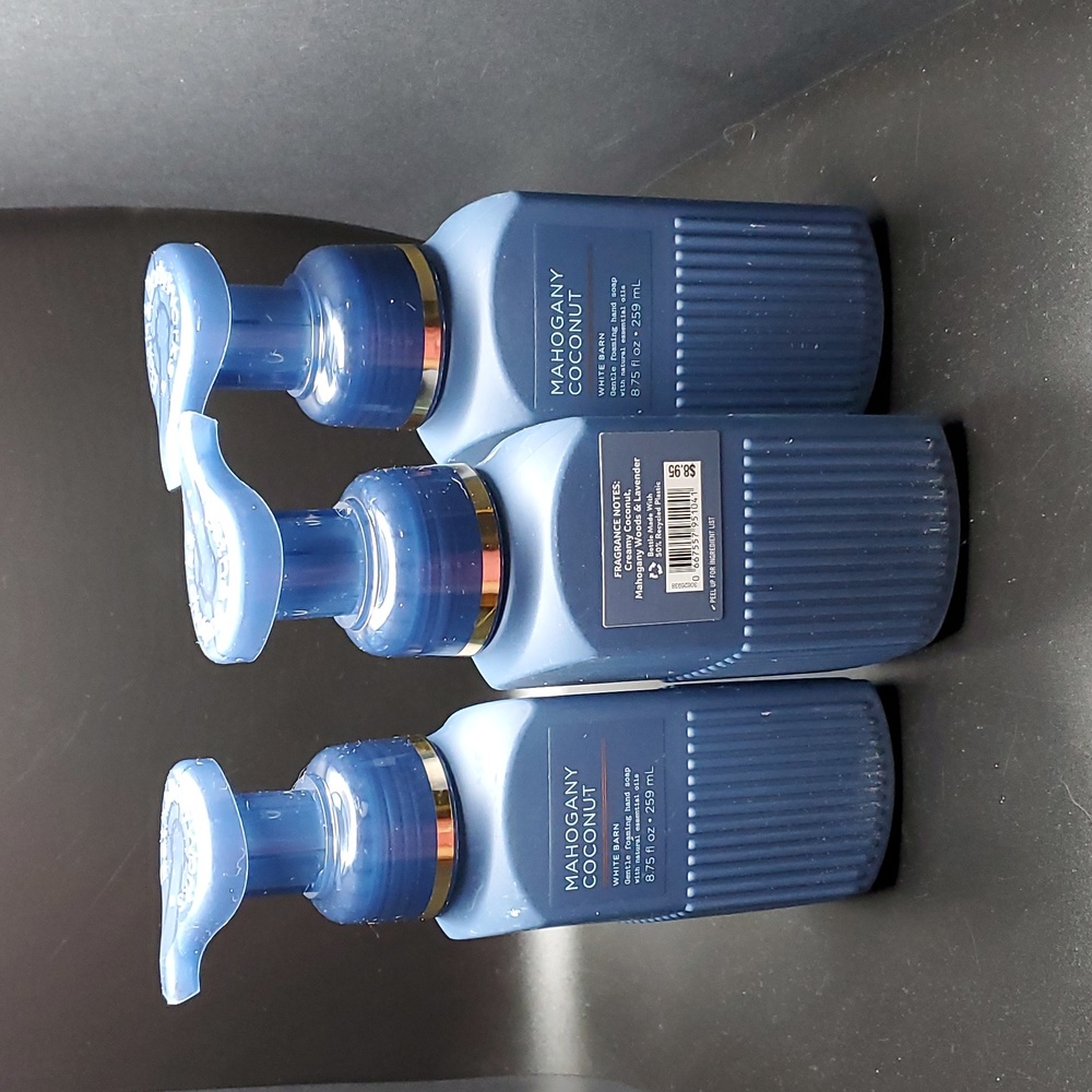 3pc White Barn Mahogany Coconut Gentle Foaming Hand Soap- NEW!! - Picture 2 of 2